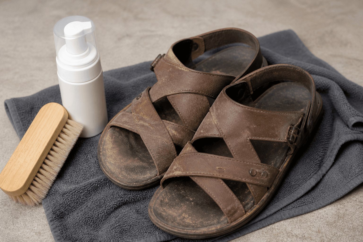 Sandals cleaning