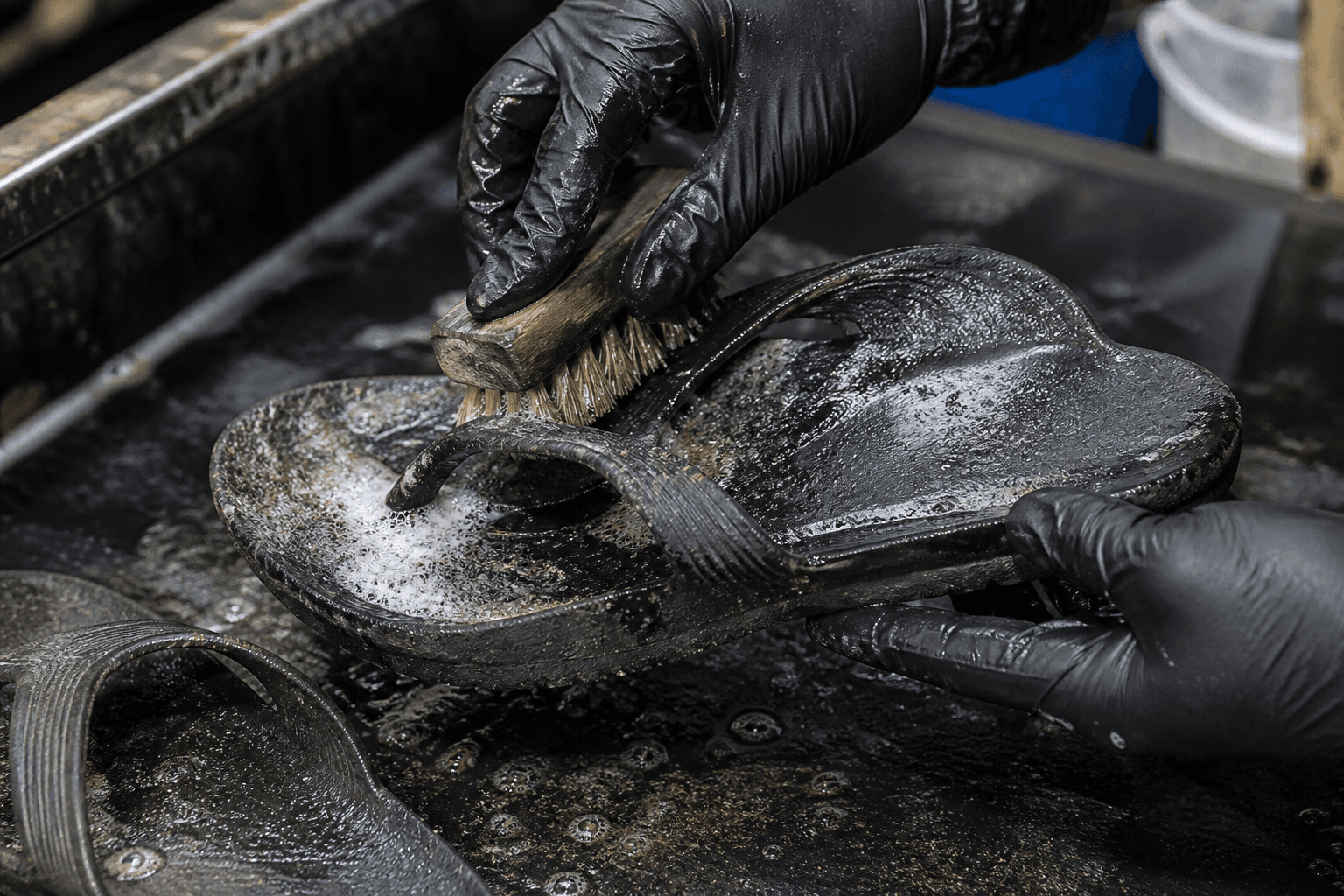 Slippers cleaning